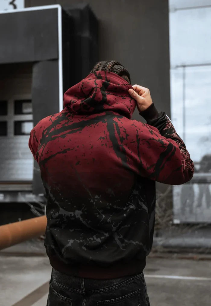 Oathbound Heavy Oversized Black/Red - Hoodie