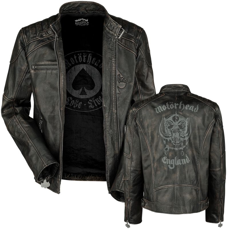 "England" Leather Jacket black by Motörhead