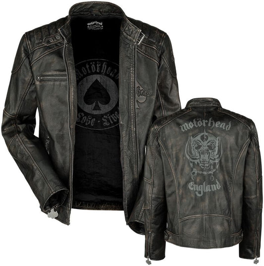 "England" Leather Jacket black by Motörhead