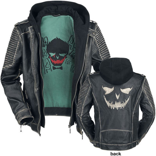 "The Joker" Leather Jacket black by Suicide Squad