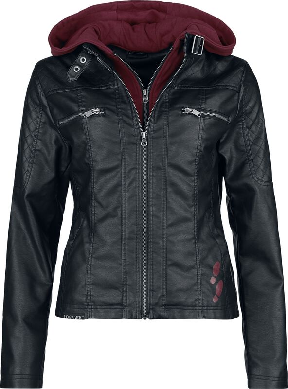 "Mischief Managed" Imitation Leather Jacket black by Harry Potter