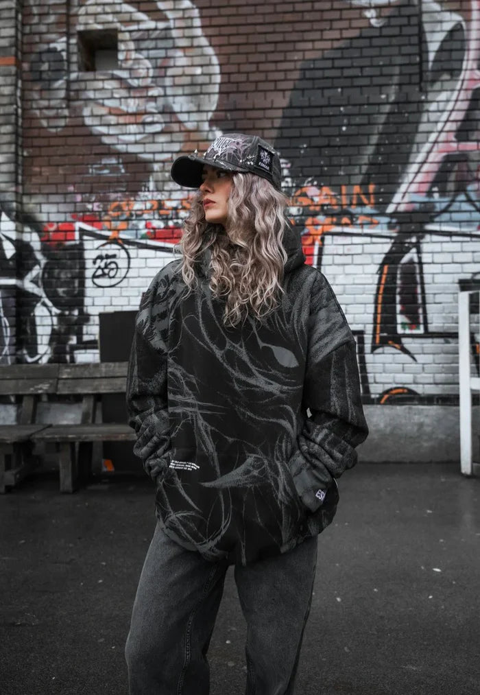 Bloodmoon Heavy Oversized Black - Hoodie