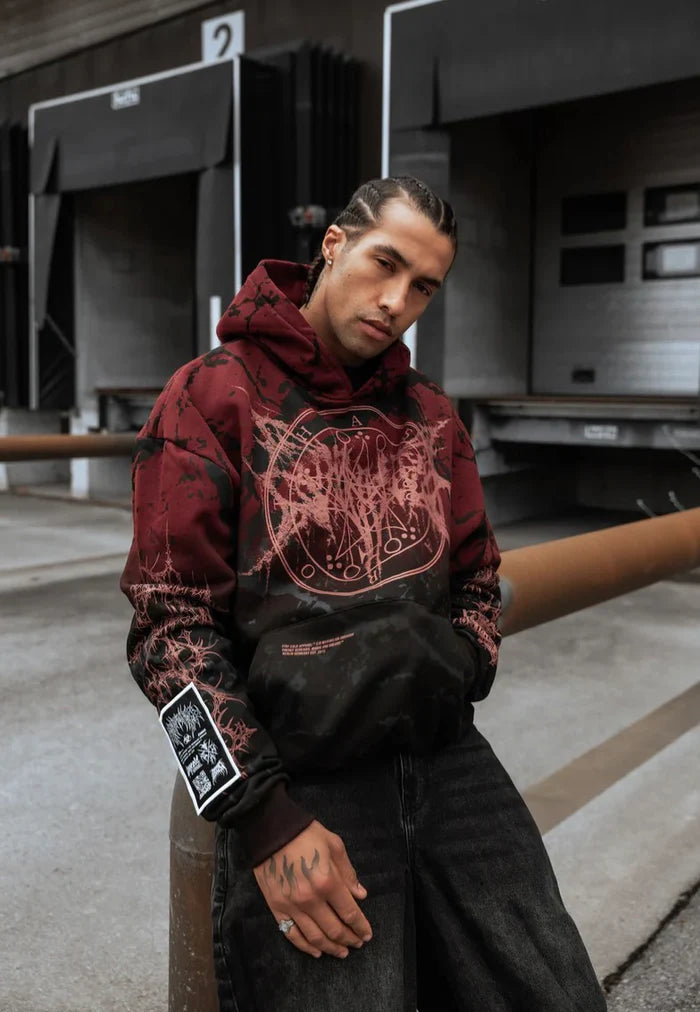 Oathbound Heavy Oversized Black/Red - Hoodie